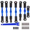 HopsupRC Adjustable Turnbuckles Upgrades Part for 1/10 Slash/Rustler/Stampede/Bandit VXL 4WD, Adjustable Turnbuckles Camber Links Toe Link,7PCS Navy Blue view 1