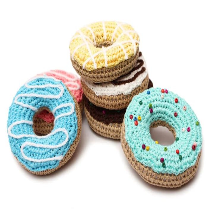 Donuts Crochet Doll Handmade Amigurumi Plush Toy VAC (Passion Donut)