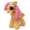 Applejack Pony Crochet Doll Handmade Amigurumi Plush Toy VAC (Light Yellow-Pink) view 2