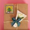 100pcs Gold Merry Christmas Stickers, Merry Christmas Stickers, Christmas Product Packaging, Size Each Sticker About 1.5"x1.5" view 2