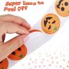 1000 Pcs Halloween Roll Stickers, Round Seal Label Stickers Halloween Pumpkin Bat Spider Stickers 1 inch Cute Self Adhesive Gift Stickers Envelope Seals Paster for Halloween Decorations view 3