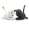 Dark Grey Lying Kitten Crochet Doll Handmade Amigurumi Plush Toy VAC view 1