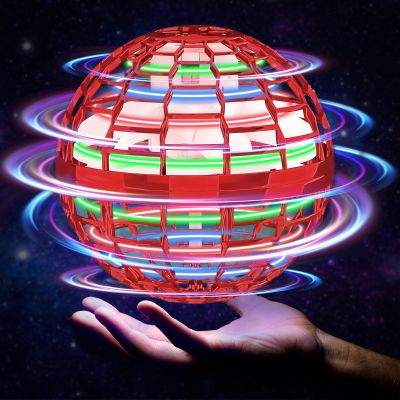 Flying Orb Ball Toy, 2024 Upgraded Boomerang Hover Ball Fidget Spinner for Kids, Hand Drone Orbit, Cool Toys Gift for 6 7 8 9 10+ Year Old Boys Girls Teens Outdoor Toys(Red)