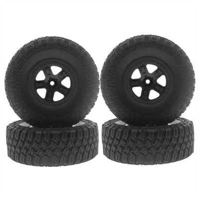 4PCS 120MM RC Car Rubber Tires Wheel Rim Set for 1/10 Short Course Truck for for Traxxas for Slash for Tamiya HPI for Kyosho for Redcat ARRMA Modification Accessories (Color : A)