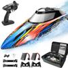 ALPHAREV RC Boat - R308 32+ KPH Fast Remote Control Boat for Pool & Lake with Portable Suitcase, 2.4GHz Racing RC Boats for Adults & Kids, Summer Water Toy Gifts for Boys & Girls view 1