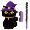 Aoriher Halloween Cat Piata Black Cat Candy Filled Piata with Stick Blindfold Set for Birthday Spooky Halloween Theme Party Decoration view 1