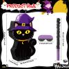 Aoriher Halloween Cat Piata Black Cat Candy Filled Piata with Stick Blindfold Set for Birthday Spooky Halloween Theme Party Decoration view 2