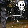Aoriher Ghost Piata Pink Halloween Piata White Pink Ghost Party Piata with Bat Stick Blindfold Mask Confetti for Halloween Holiday Theme Festival Birthday Party Supplies Decoration(Skeleton) view 3