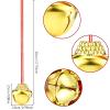 Gejoy 150 Pcs Christmas Bell Necklaces Large Jingle Gold Bell Necklaces for Craft Holiday Party Supplies view 2