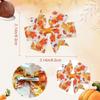 4 Packs Fall Hair Clips Girls Baby Hair Bow Clips with Maple Leaf Turkey Pumpkin Design Autumn Thanksgiving Party Boutique Grosgrain Ribbon Hair Bow with Alligator Clips for Toddlers Infants Kids view 2