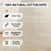 105L Extra Large Laundry Hamper Basket by Fiona's magic, Woven Tall Clothes Hamper for Storage Blanket, Toys and Dirty Cothes in Bedroom and Living Room Organizer, Beige view 3