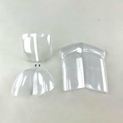 Spare Parts for Roban 450 Size BELL-206 RC Helicopter Fuselage Spare Parts Nose Cover/Tail Part/Landing Gear/Window/Decal Replacement (Whole Set Window)