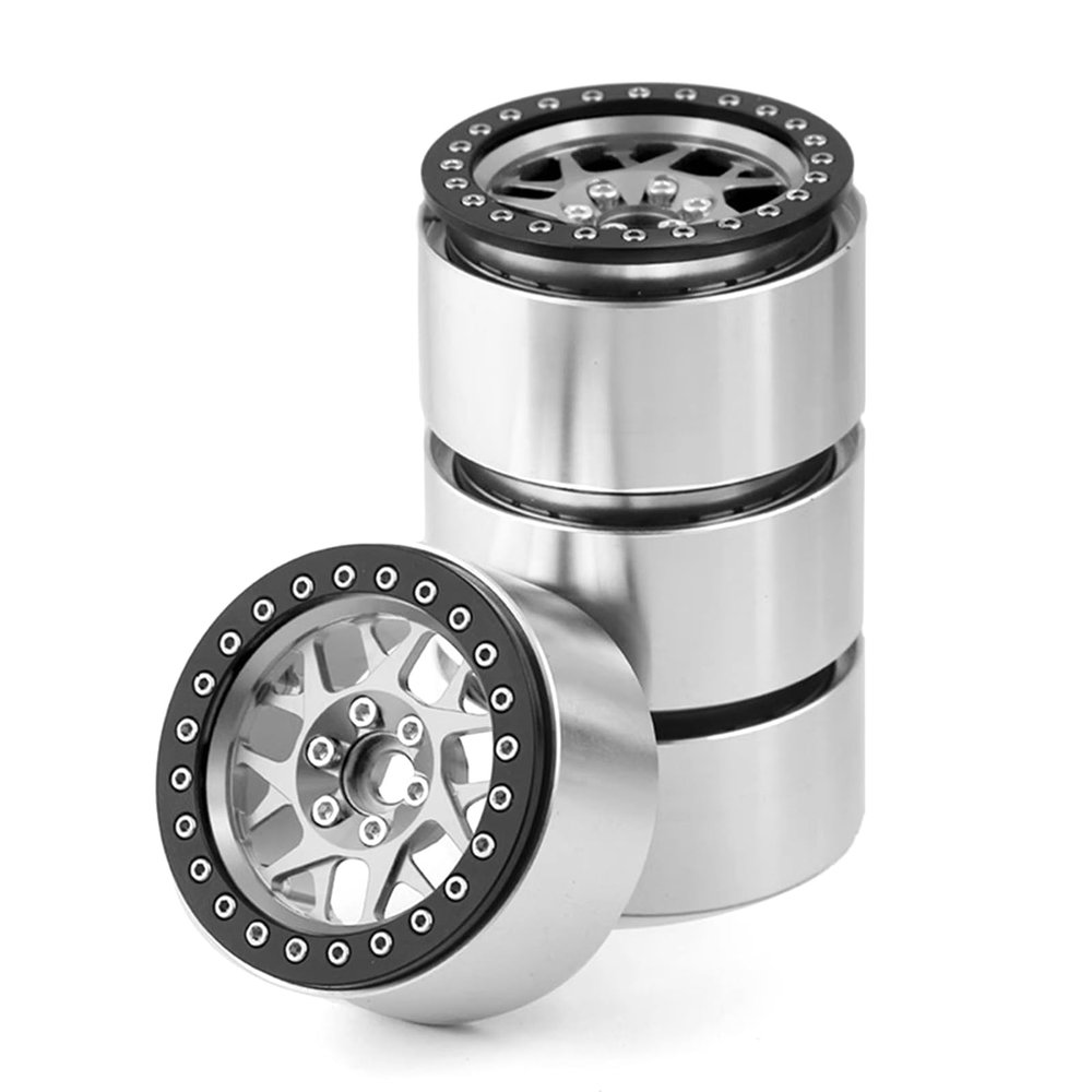 Lifehead 1.9 Inch Split Structure Beadlock Wheels CNC Engraving for 1/10 RC Crawler Car TRAXXAS TRX4 TRX6 Axial SCX10 90046 90047 SCX10 III AXI03007 Tamiya CC01 D110 YK4102,12mm Hex