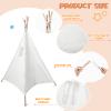 Syhood 4 Pack Kids Inflatable Bed Teepee Tent Set, Includes 4 Portable Air Mattresses, Foldable Tents, and White Flat Sheets view 4