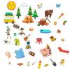 BEUNITONE 50PCS Camping Theme Felt Board Pieces Felt Story Board Set Colorful Storytelling Flannel Board Interactive Early Learning Teaching Play Kits for Classroom Christmas Birthday Gift view 1