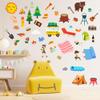 BEUNITONE 50PCS Camping Theme Felt Board Pieces Felt Story Board Set Colorful Storytelling Flannel Board Interactive Early Learning Teaching Play Kits for Classroom Christmas Birthday Gift view 2
