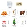 BEUNITONE 50PCS Camping Theme Felt Board Pieces Felt Story Board Set Colorful Storytelling Flannel Board Interactive Early Learning Teaching Play Kits for Classroom Christmas Birthday Gift view 3