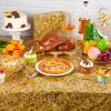 Preboun 82 ft x 54 Inch Hay Bales Decor Hay Table Cloth Roll Large Straw Wall Backdrop Party Decorations Disposable Plastic Cloths for Western Cowboy Farm Halloween Party Supplies view 3