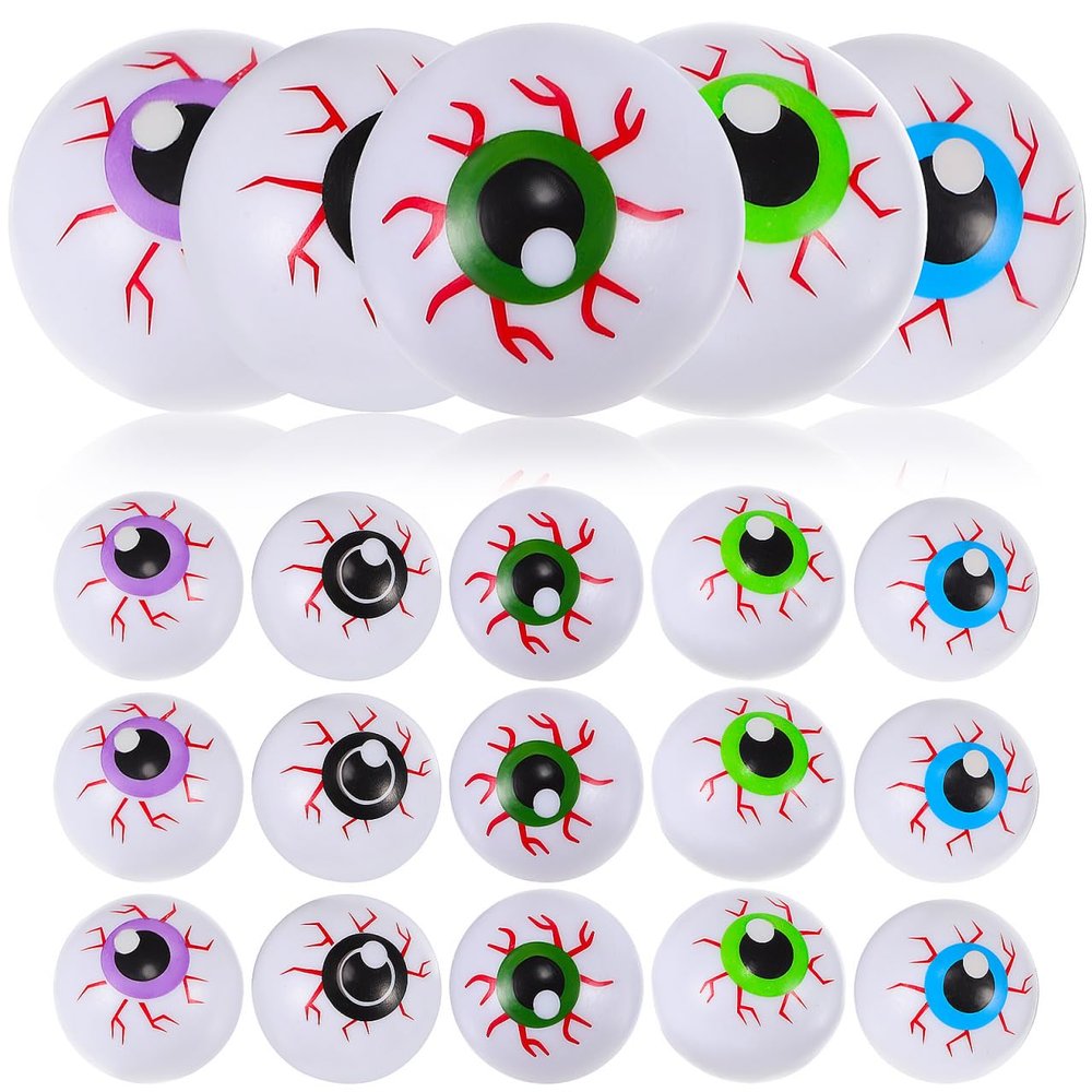20 Pcs Eyeballs Plaything Toy Eyeballs Fake Eyeballs for Party Eye Balls Halloween Fake Eyeballs Toys Plastic Eyeballs Toy Halloween Fake Eyeballs Halloween Prop Halloween Eyeballs