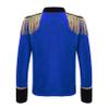 ACSUSS Kids Boys Drum Majorette Costume Tassels Gold Braid Trim Jacket Marching Band Honor Guard Uniform Royal Blue 14 Years view 2