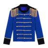 ACSUSS Kids Boys Drum Majorette Costume Tassels Gold Braid Trim Jacket Marching Band Honor Guard Uniform Royal Blue 14 Years view 3