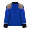 ACSUSS Kids Boys Drum Majorette Costume Tassels Gold Braid Trim Jacket Marching Band Honor Guard Uniform Royal Blue 14 Years view 4