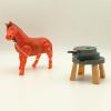 adrf Model Toys Electric Horse Pulling Milling Pile Wrapping Toy Push Grinding Winding Electric Horse Kids Toy view 2