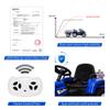 12V Kids Ride On Tractor with Trailer & Remote Control, Toddler Battery Powered Electric Car Slow Start 7LED Headlights USB Music Player 2+1 Gear Shift, Blue, 35W/ EVA Tire view 4