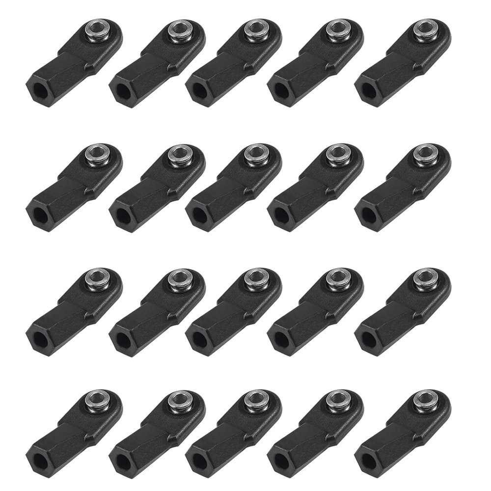 AMK SCX10 M4 RC Link Rod Ends 4mm Tie Rods Joints with 7mm Pivot Ball 1/8 1/10 Crawler Universal Building Kit for TRX6 D90 TF2 CC01 Gen7 Gen8 TRX4 Upgrades (20Pcs Bent)