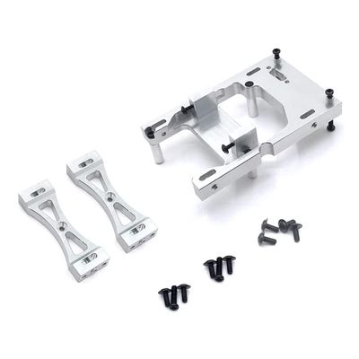 CRUMPS WPL C14 C24 B14 B24 MN D90 MN99S Metal Servo Mount Bracket Beam Crossbeam Set RC Car Upgrades Parts Accessories (Color : Silver, Size : 1)