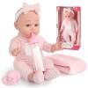 Chyyeerkidd 12'' Baby Doll in Gift Box - Toddler Baby Doll Set with Pacifier, Feeding Bottle, Blanket | Great Gift for 3+ Year Girls Pink view 1