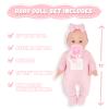 Chyyeerkidd 12'' Baby Doll in Gift Box - Toddler Baby Doll Set with Pacifier, Feeding Bottle, Blanket | Great Gift for 3+ Year Girls Pink view 4