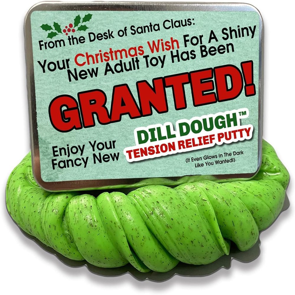 Christmas Wish Dill Dough Stress Putty Gag Gift for Adults Funny Fidget Toys for Women Stocking Stuffers White Elephant Ideas