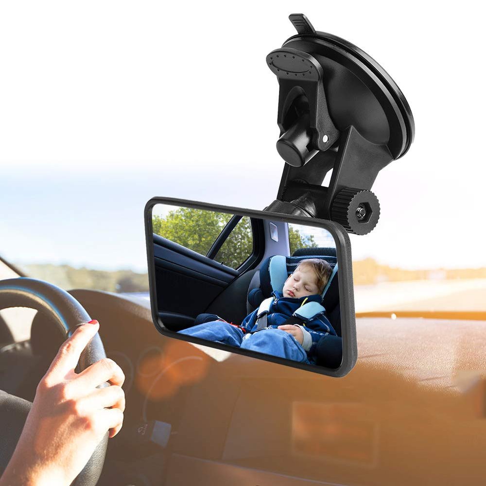 Aramox Adjustable Baby Rear View Mirror, Car Interior Kids Monitor Glass Safety Seat Accessory with Suction