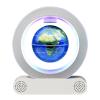 BEBEVOGUE Personalized Magnetic Levitating Globe with Bluetooth Speaker Anti Gravity Floating 4in World Globe Cool Gift for Men Kids Friend Home Office Desk Gadget Decor (White Blue) view 1