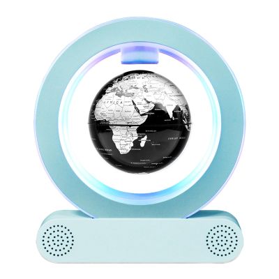 BEBEVOGUE Personalized Magnetic Levitating Globe with Bluetooth Speaker Anti Gravity Floating World Globe Cool Gift for Men Boss Kids Boys Office Home Bedroom Desk Gadget Decor (Black)