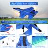 Beffkkip RC Plane 2CH Remote Control Plane SU35 RC Jet 2.4GHz RC Airplane RTF Easy to Fly FX620 Airplane Toys for Beginner, Kids and Adults,with Night Lights USB ChargingBlue view 4