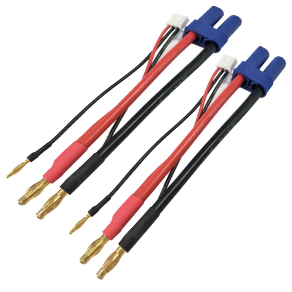 Yiqigou 2pcs EC5 Female Plug Connector to 4.0 mm Banana Male Balanced Cable with 12 AWG Silicone Cable