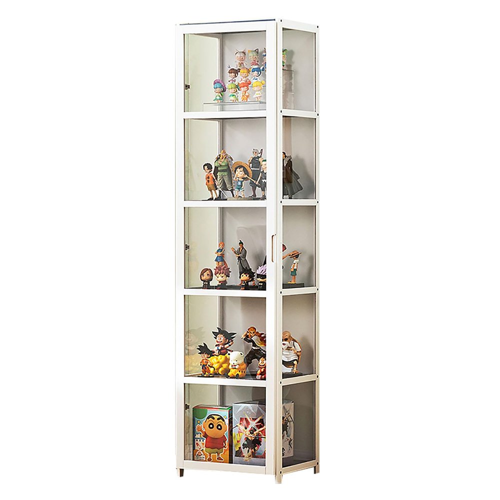 Acrylic Display Case,Minifigure Display Case,Figure Display Case,Display Case,Double Doors, Large-Capacity Storage, Large-Capacity Collection Cabinets, Dust-Proof and Moisture-Proof 42*33*161cm White