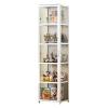 Acrylic Display Case,Minifigure Display Case,Figure Display Case,Display Case,Double Doors, Large-Capacity Storage, Large-Capacity Collection Cabinets, Dust-Proof and Moisture-Proof 42*33*161cm White view 1