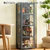 Acrylic Display Case,Minifigure Display Case,Figure Display Case,Display Case,Double Doors, Large-Capacity Storage, Large-Capacity Collection Cabinets, Dust-Proof and Moisture-Proof 42*33*161cm Gray view 3