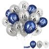 16th Birthday Decorations Boys, Pack of 15 Happy 16th Birthday Balloons Latex Helium Navy Blue Silver Confetti Balloons for Age Sixteen 16 Years Old Birthday Party Decorations Celebration Supplies view 1