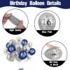 16th Birthday Decorations Boys, Pack of 15 Happy 16th Birthday Balloons Latex Helium Navy Blue Silver Confetti Balloons for Age Sixteen 16 Years Old Birthday Party Decorations Celebration Supplies view 3