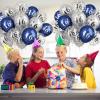 16th Birthday Decorations Boys, Pack of 15 Happy 16th Birthday Balloons Latex Helium Navy Blue Silver Confetti Balloons for Age Sixteen 16 Years Old Birthday Party Decorations Celebration Supplies view 4