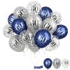 60th Birthday Decorations for Men, 15 Pieces Navy Blue Silver Happy 60th Birthday Latex Balloons Set for Him, 60th Party Decorations for Age 60 Years Old 60th Birthday Party Decor Celebration Supplies view 1