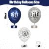 60th Birthday Decorations for Men, 15 Pieces Navy Blue Silver Happy 60th Birthday Latex Balloons Set for Him, 60th Party Decorations for Age 60 Years Old 60th Birthday Party Decor Celebration Supplies view 2