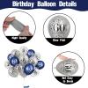 60th Birthday Decorations for Men, 15 Pieces Navy Blue Silver Happy 60th Birthday Latex Balloons Set for Him, 60th Party Decorations for Age 60 Years Old 60th Birthday Party Decor Celebration Supplies view 3