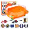 COCOFOX Battling Top Burst Toy Set, 6 Battling Tops 2 Launchers and 1 Stadium, Toys for 6 Year Old Boys & Girls & UpOrange view 1
