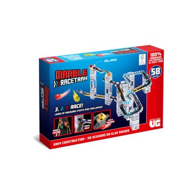 University Games Marble RaceTrax Game - 58 Pieces Marble Race Track
