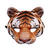 Aiffort Halloween Tiger Half Face Mask - Animal Cosplay Mask for Masquerade Party Costume Cosplay Props (Yellow Tiger) view 1